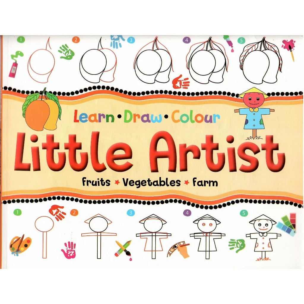 Learn Draw Colour Little Artist Fruits And Vegetables 63776