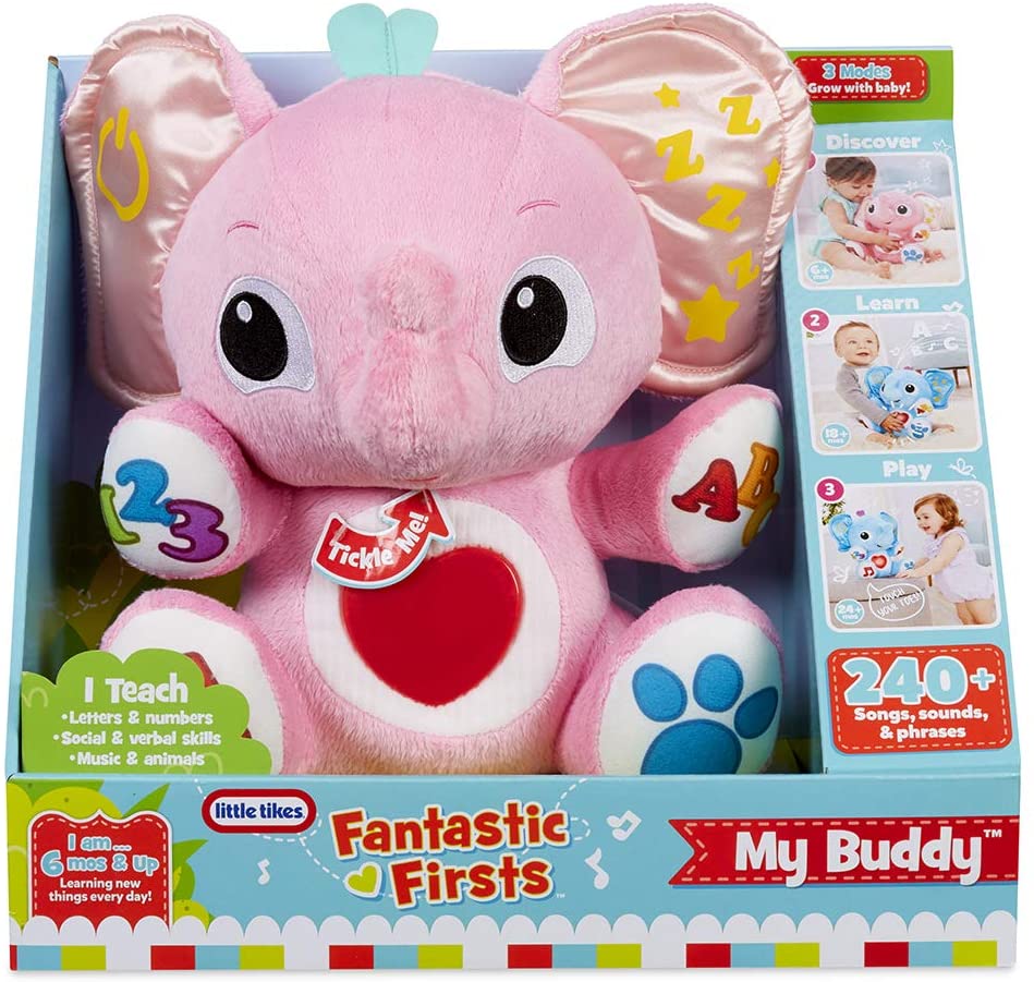 Little Tikes Fantastic Firsts My Buddy Lalaphant Pink with a Red Heart LIT-648571 - Image 2
