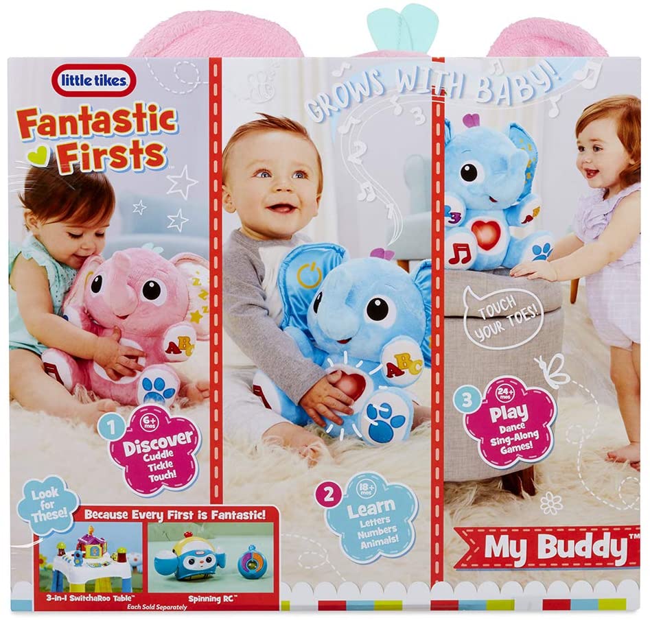 Little Tikes Fantastic Firsts My Buddy Lalaphant Pink with a Red Heart LIT-648571 - Image 4