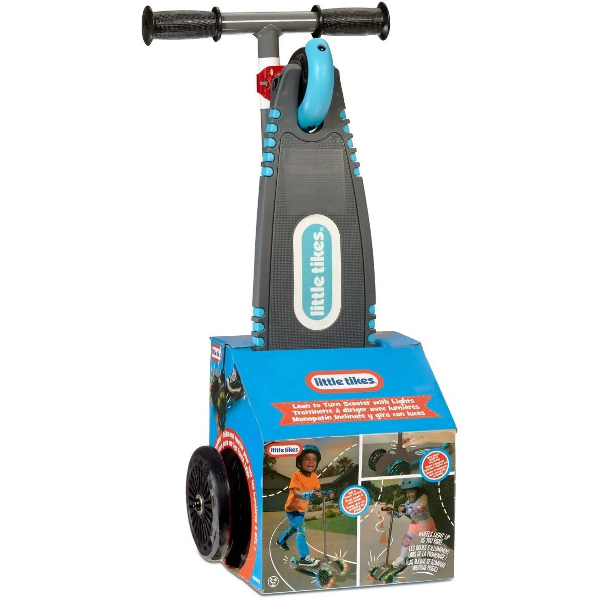 Little Tikes Lean To Turn Scooter with Lights - Teal/Gray LIT-659317