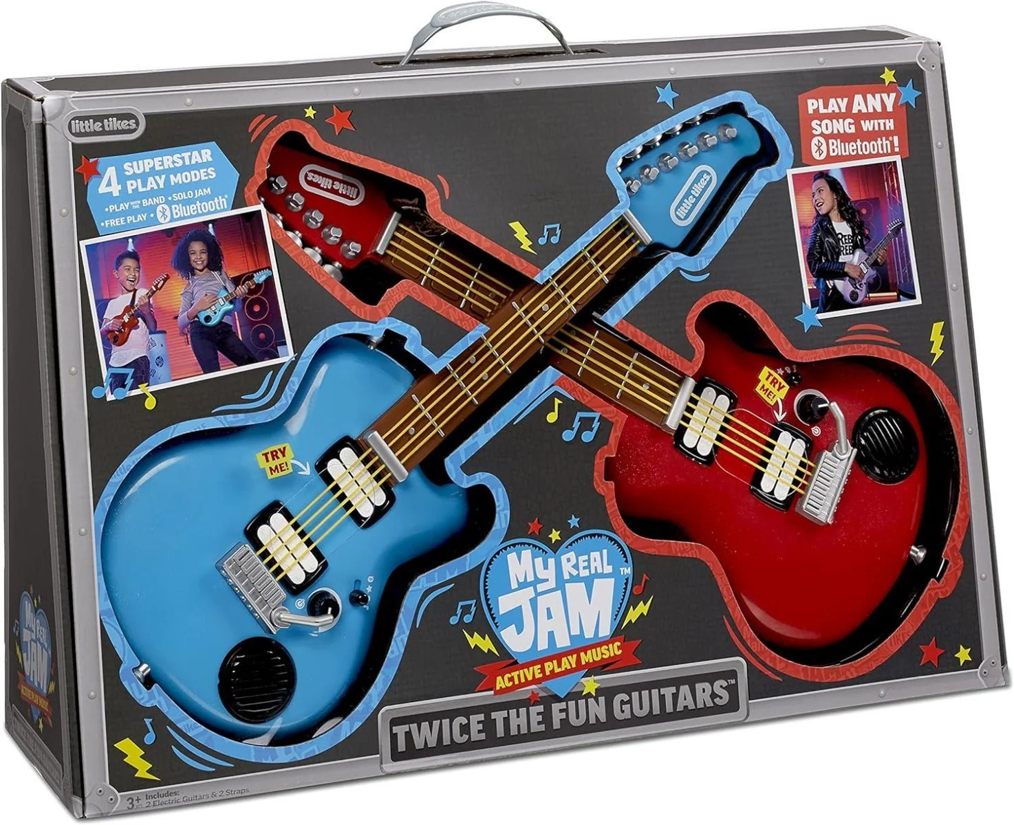 Little Tikes My Real Jam Twice The Fun Electric Guitar LIT-658907 - Image 2