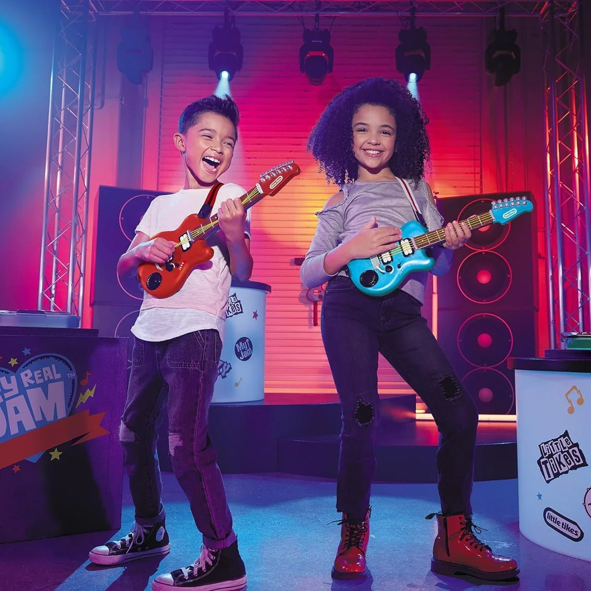 Little Tikes My Real Jam Twice The Fun Electric Guitar LIT-658907 - Image 6