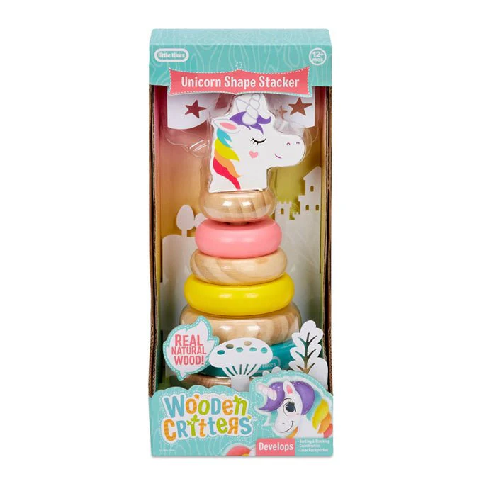 Little Tikes Wooden Critters Unicorn Shape Stacker 651175