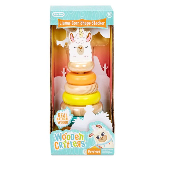 Little Tikes Wooden Critters Unicorn Shape Stacker 651175 - Image 3