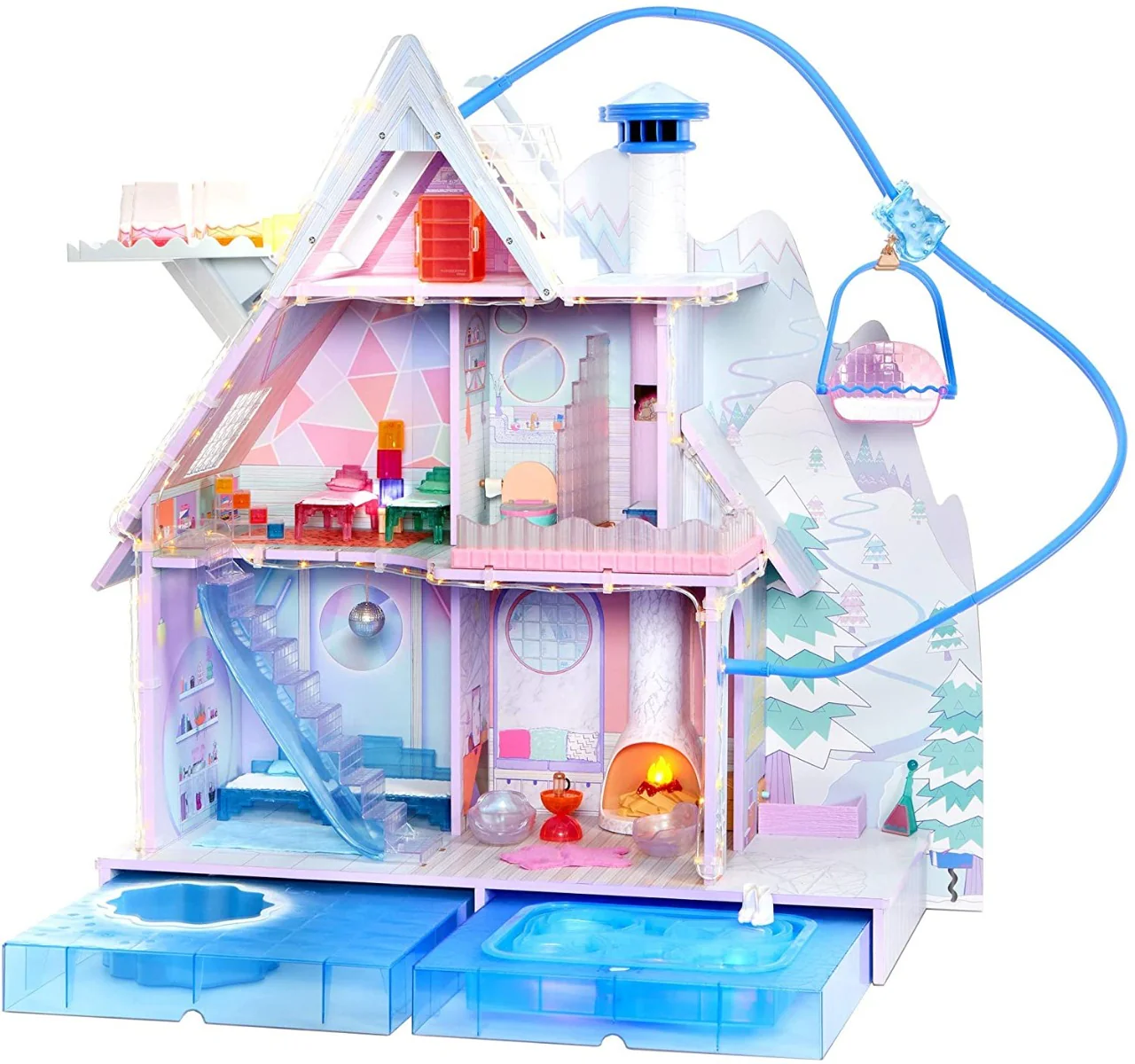 LOL Surprise Winter Disco Chalet Doll House with 95+ Surprises 562207 - Image 6