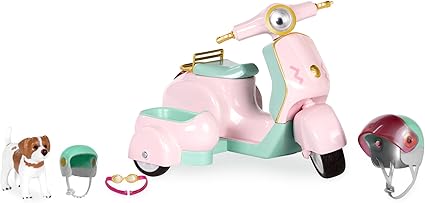 Lori Dolls 6" Doll Scooter w/ Side Car and Pet LO37034Z