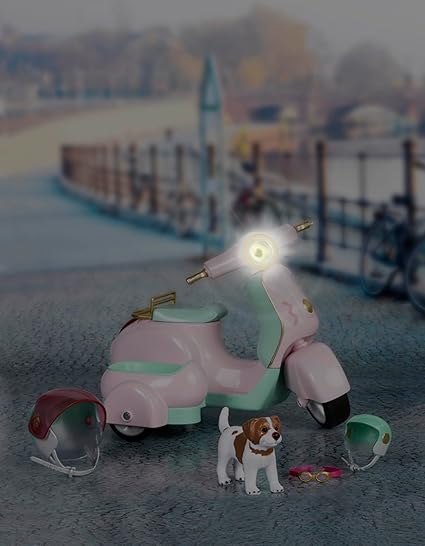 Lori Dolls 6" Doll Scooter w/ Side Car and Pet LO37034Z - Image 5