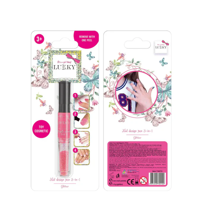 Lukky Nail Design Pen 3-In-1 144 - Coral 6ml LUK-T16773
