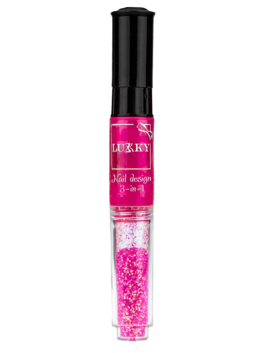 Lukky Nail Design Pen 3-In-1 133 - Fuchsia 6ml LUK-T16772 - Image 2