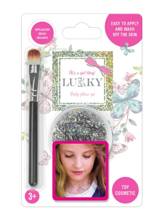 Lukky Body Glitter Gel with Brush - Silver 25ml LUK-T11926