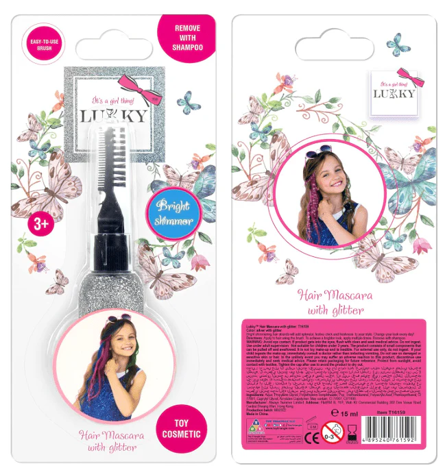 Lukky Hair Mascara with Glitter - Silver 15ml LUK-T16159