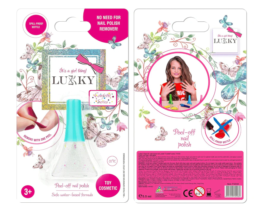 Lukky Peel-Off Nail Polish Confetti 01k - Pearl Glitter 5.5ml LUK-T14133