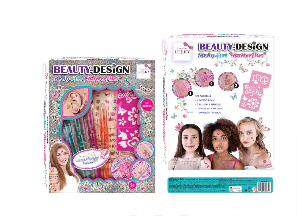Lukky Set Beauty-Design Body-Art Butterflies LUK-T20730