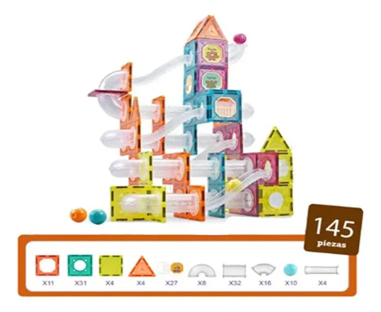Magnetic Tiles Building Blocks with 145 Pcs Accessories CH1135 - Image 5