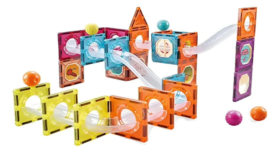 Magnetic Tiles Building Blocks with 78 Pcs Accessories CH1137 - Image 2