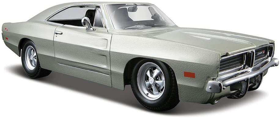 Maisto 1969 Dodge Charger R/T Model Car Silver 31256