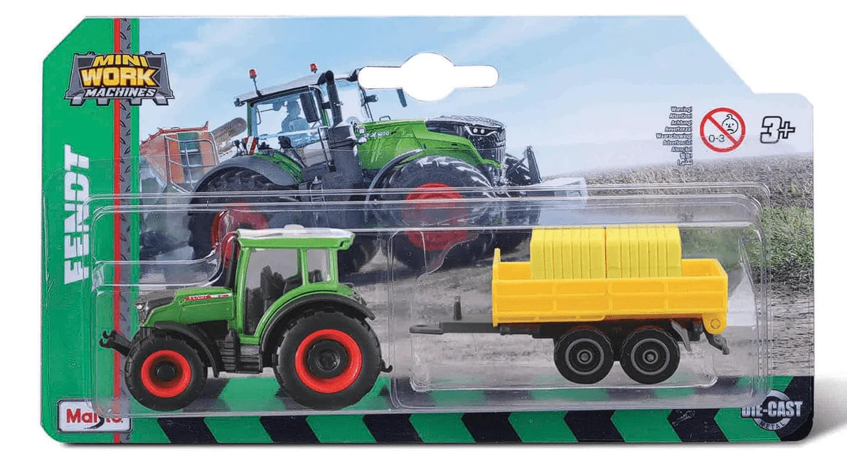 Maisto Mini Work Machines Tractor W-Trailer 15590