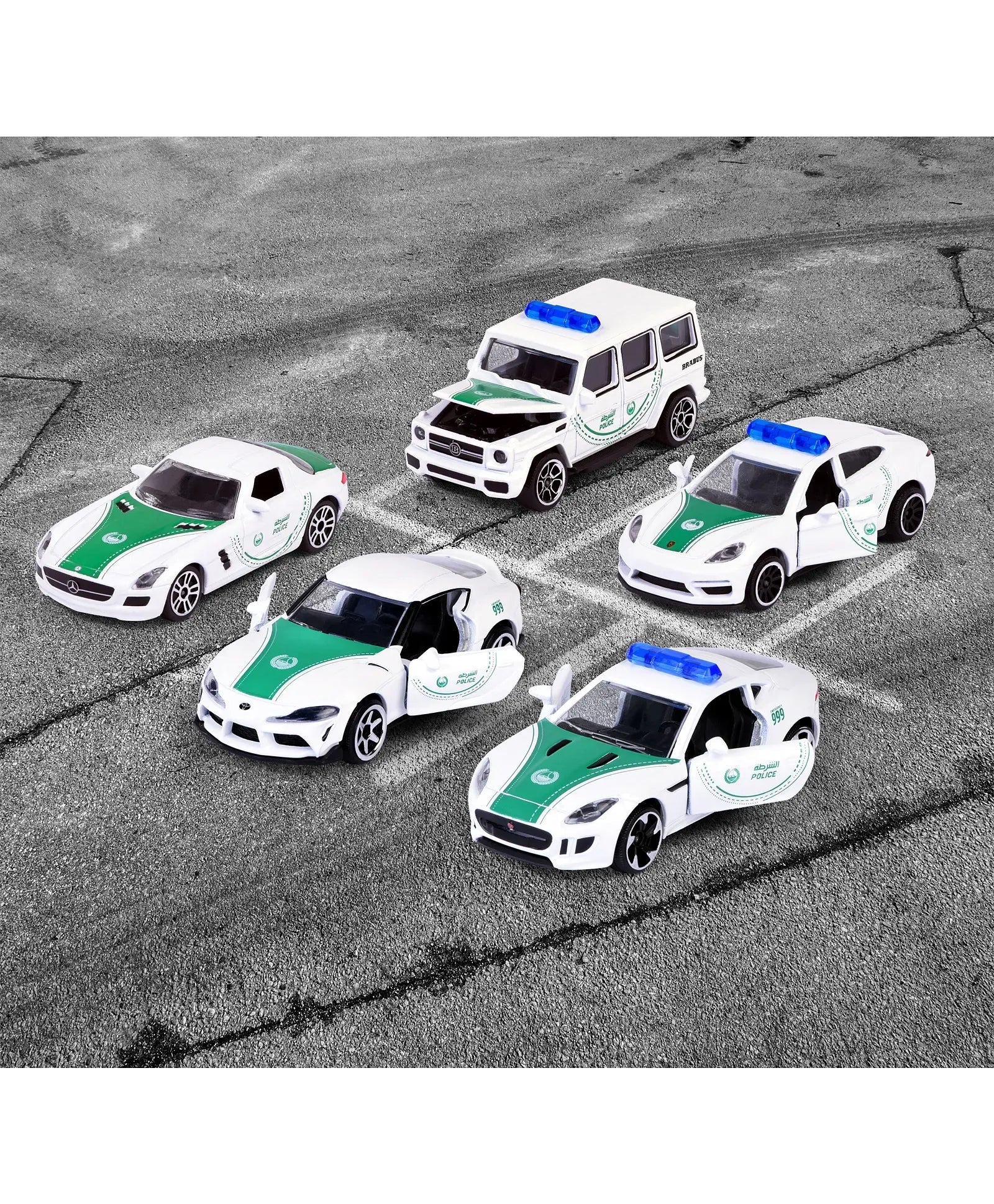 Majorette Dubai Police Die-Cast Car Set – 5-Piece 1:64 Scale Collector's Pack | Model 212053164B47 - Image 2