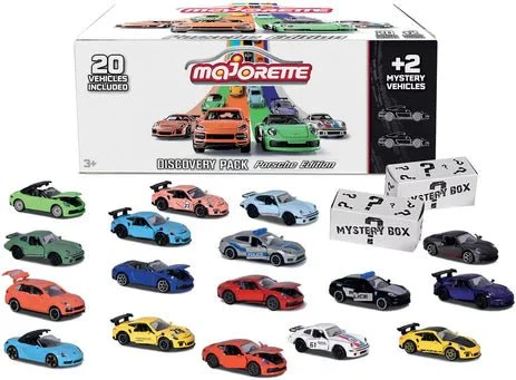 Majorette Porsche Discovery 20+2 Pack – 1:64 Scale Die-Cast Cars Set | 22 Vehicles with Mystery Models