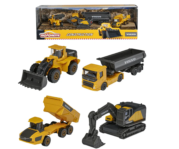 Majorette Volvo Construction Die-Cast 4-Pcs Giftpack 212057287