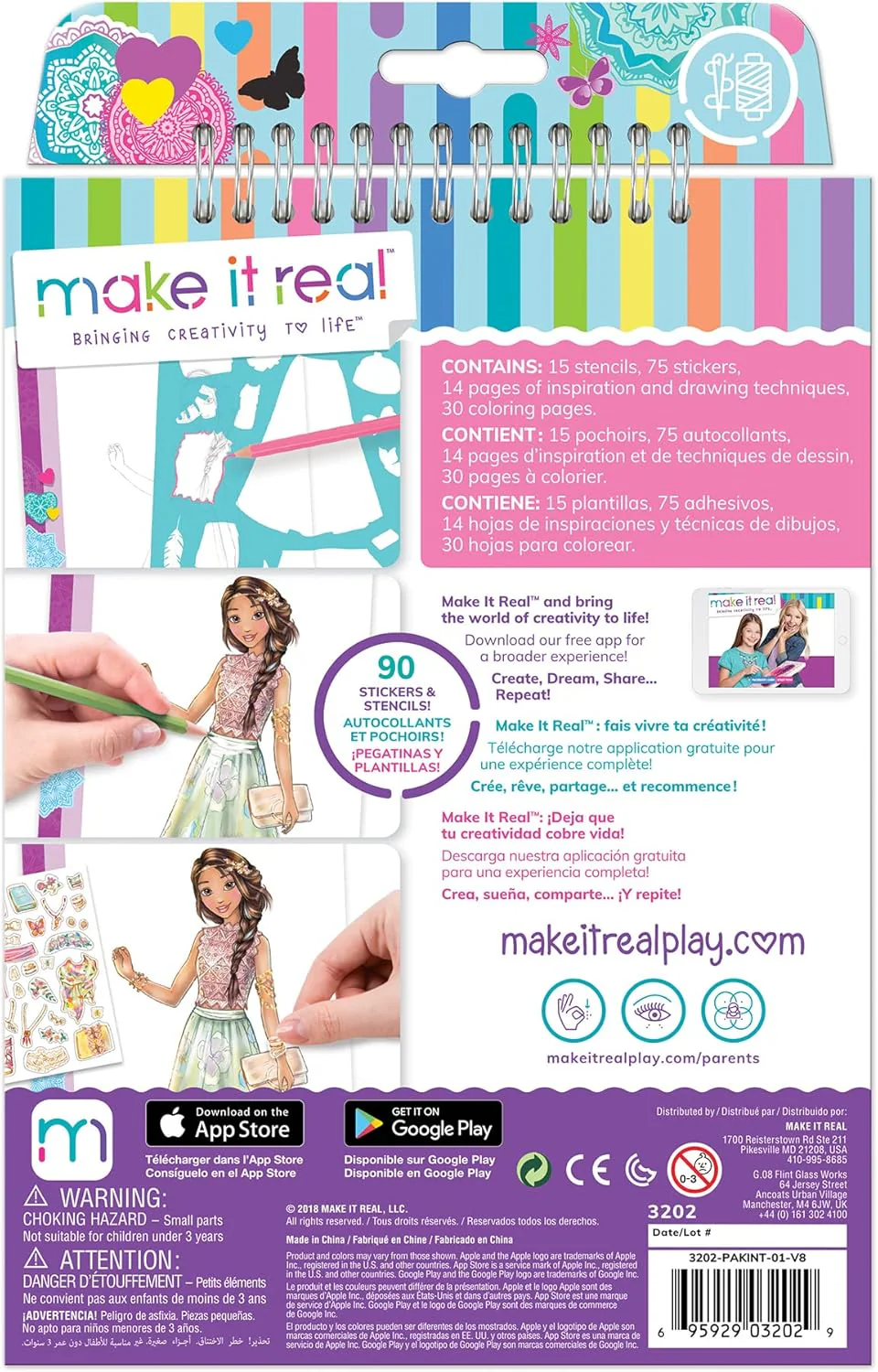 Make It Real Fashion Design Sketchbook Blooming Creativity 3202 - Image 6