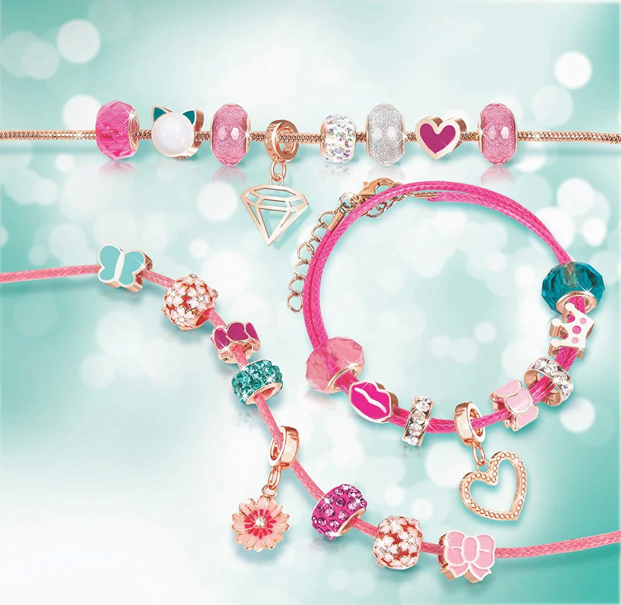 Make It Real Halo Charms Bracelets Think Pink 1722 - Image 2