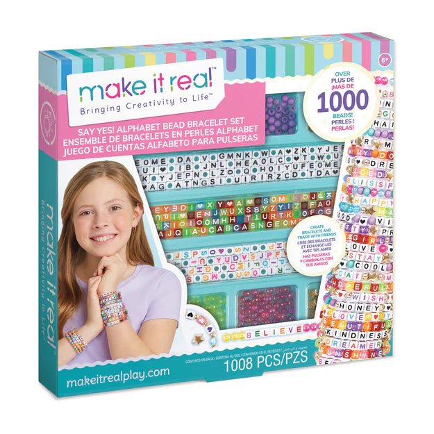 Make It Real Say Yes! Alphabet Bead Bracelet Set 1742 - Image 5