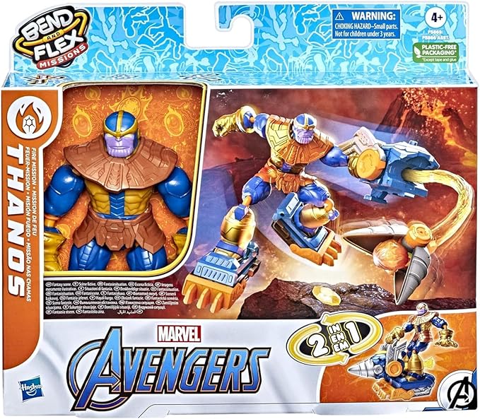 Marvel Avengers: Iron Patriot vs Thanos Bend and Flex Action E9197 - Image 4