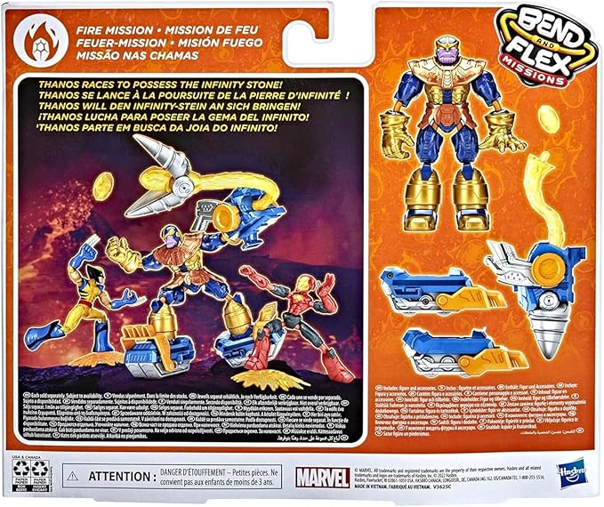 Marvel Avengers: Iron Patriot vs Thanos Bend and Flex Action E9197 - Image 5