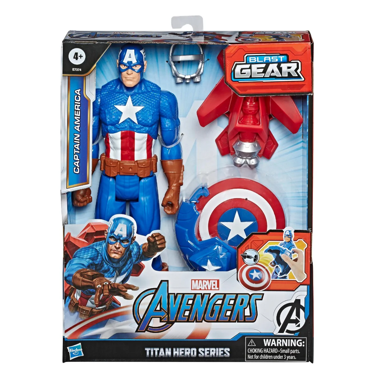 Marvel Avengers Titan Hero Series Blast Gear Captain America E7374 - Image 2