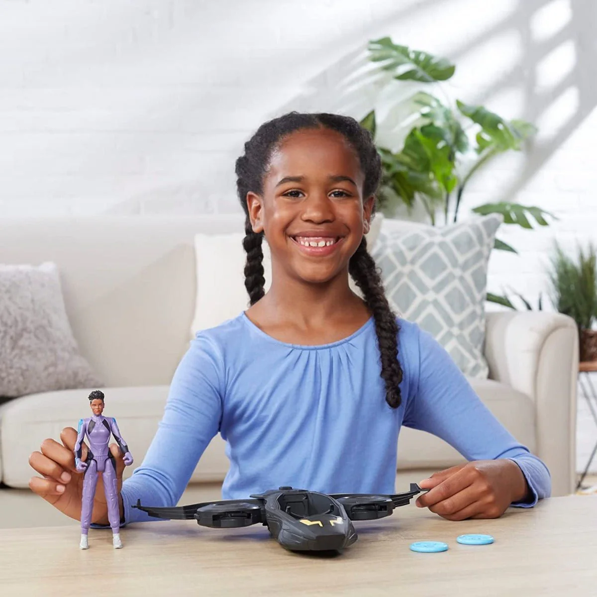 Marvel Black Panther Wakanda Forever Vibranium Blast Sunbird Jet with Shuri F3349 - Image 3