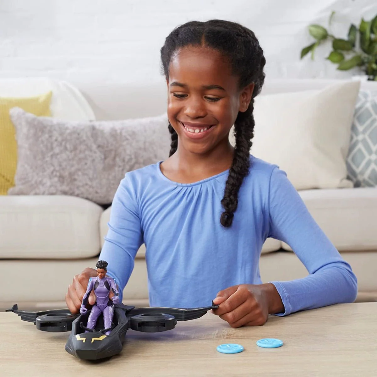 Marvel Black Panther Wakanda Forever Vibranium Blast Sunbird Jet with Shuri F3349 - Image 4