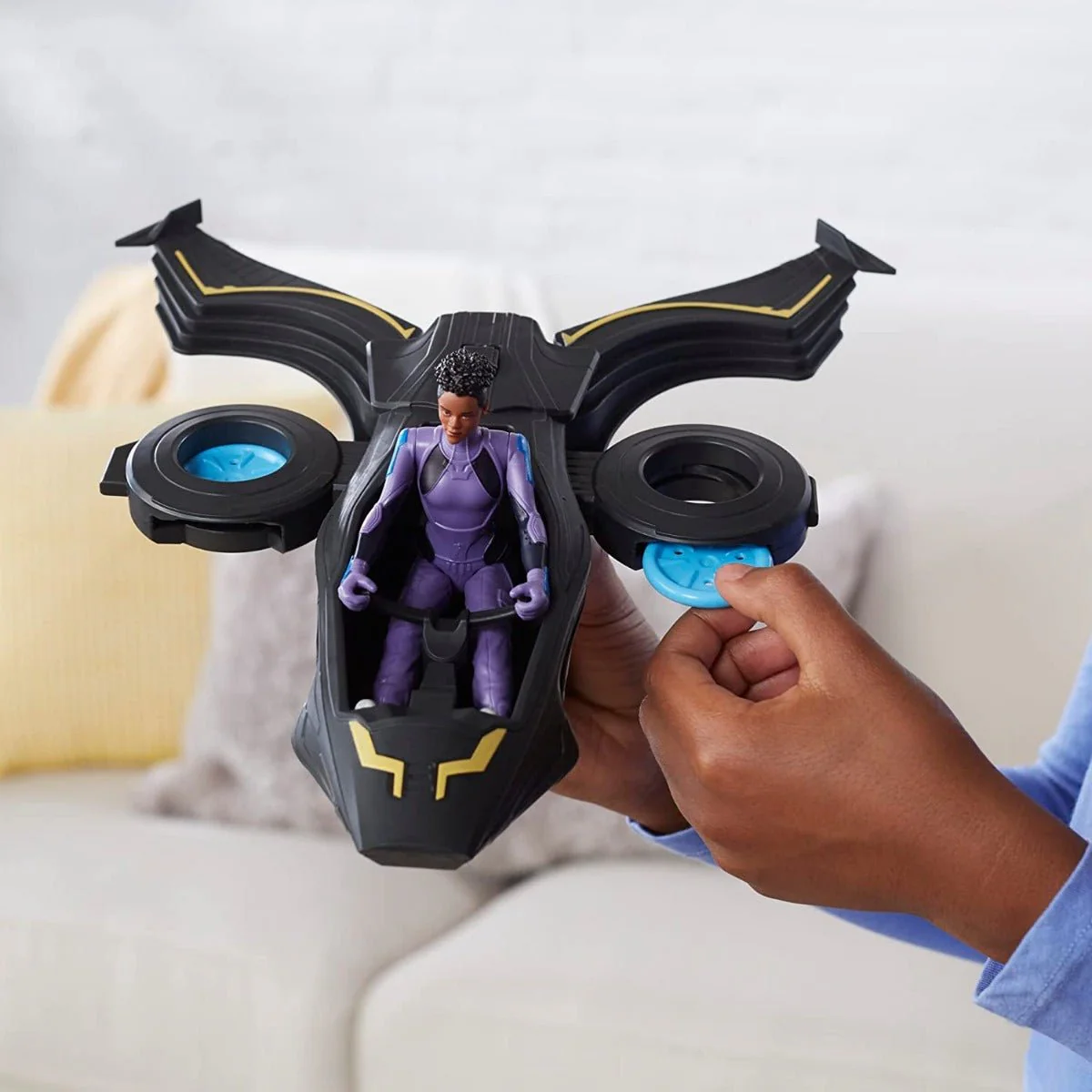 Marvel Black Panther Wakanda Forever Vibranium Blast Sunbird Jet with Shuri F3349 - Image 5