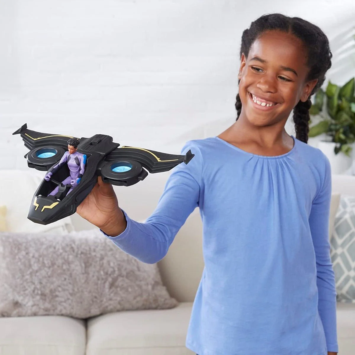 Marvel Black Panther Wakanda Forever Vibranium Blast Sunbird Jet with Shuri F3349 - Image 7