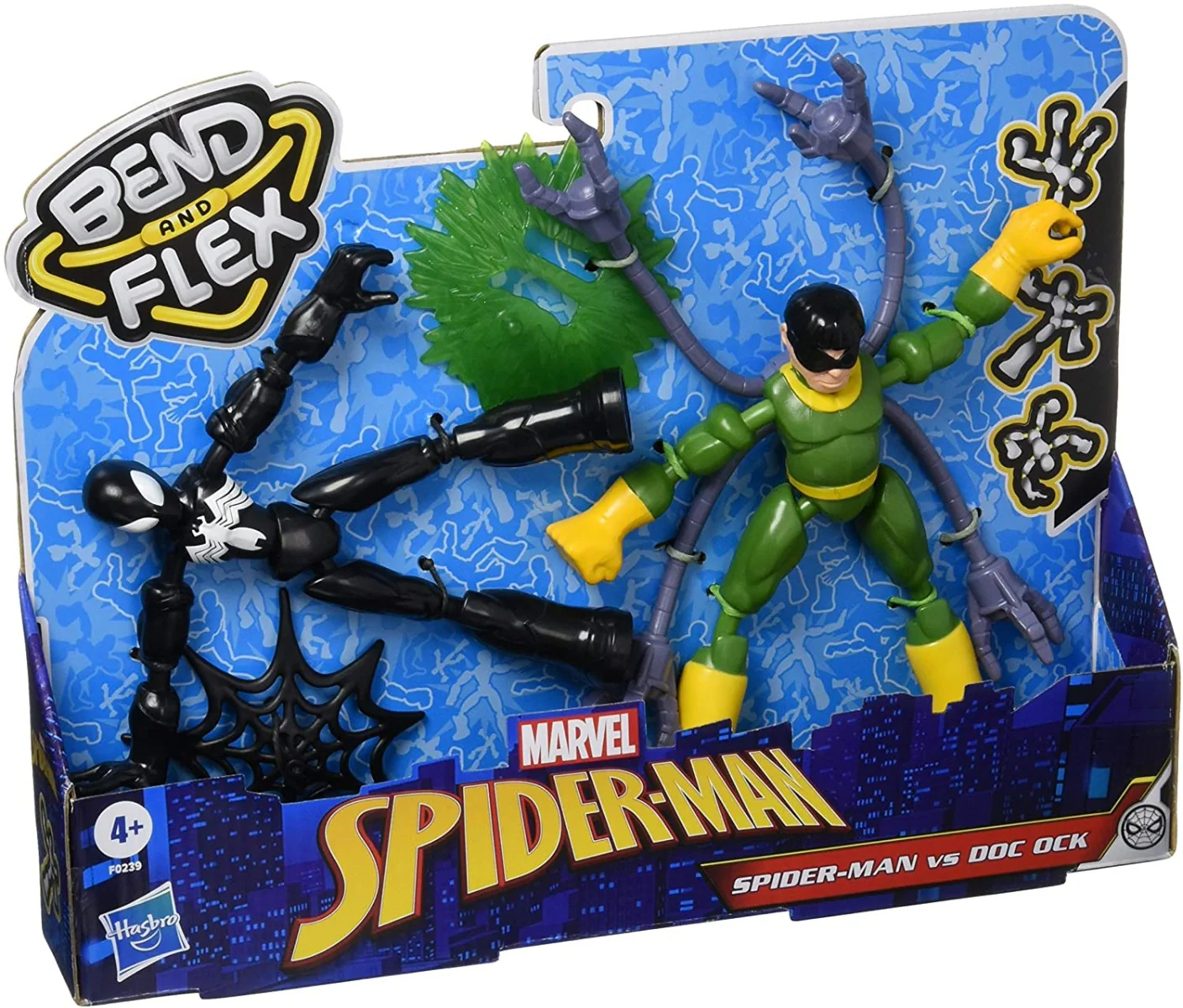Marvel Spider-Man Bend and Flex Black Suit Spider-Man Vs. Doc Ock F0239 - Image 3