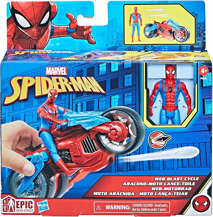 Marvel Spider-Man Web Blast Cycle And Action Figure 4inch - Image 4