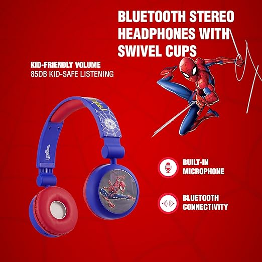 Marvel Spiderman Bluetooth Headphones With Swivel Cups MV-9966-SM2 - Image 5