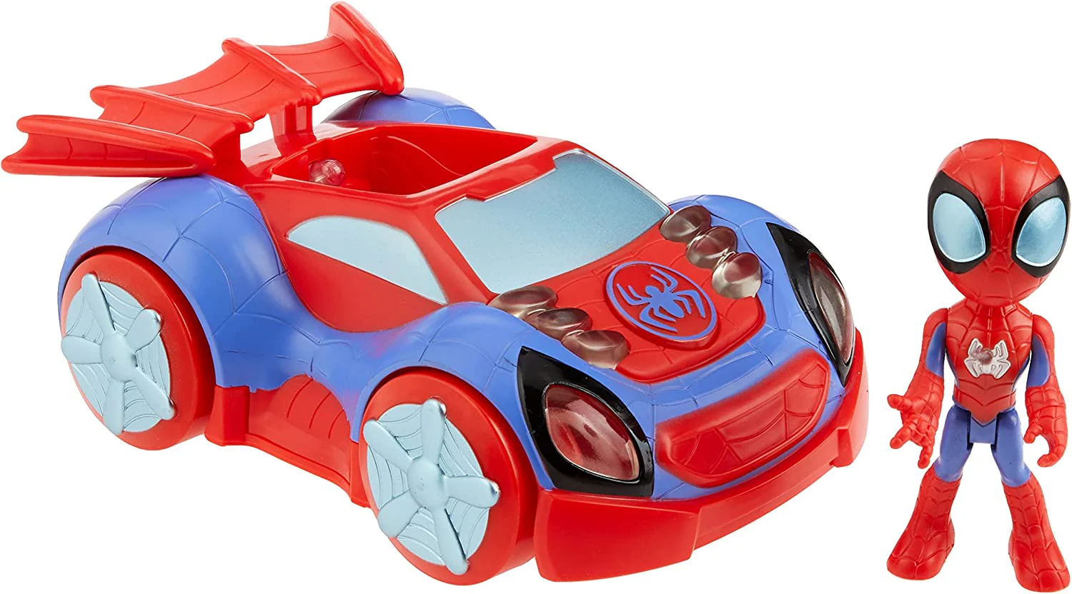 Marvel Spidey and His Amazing Friends Glow Tech Web-Crawler Car F4530 - Image 2