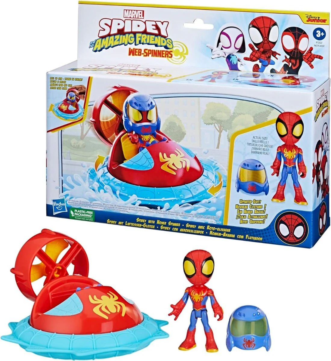 Marvel Spidey And His Amazing Friends Spidey with Hover Spinner Vehicle