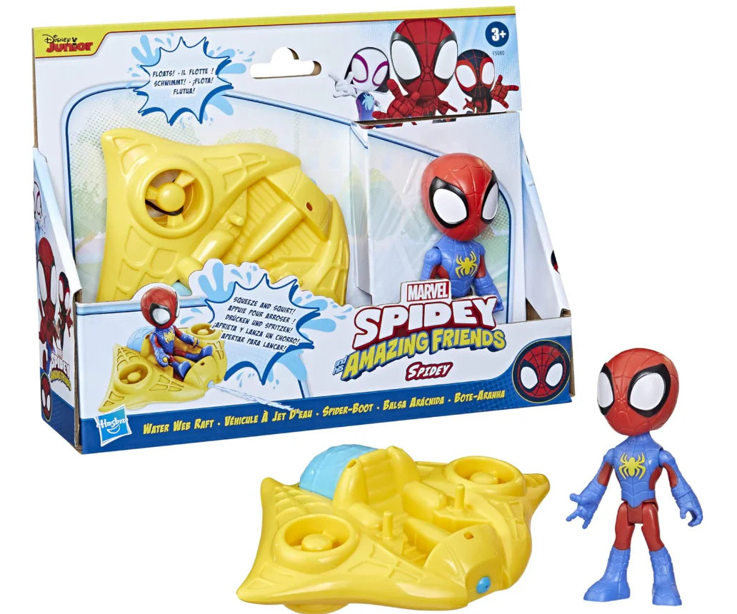 Marvel Spidey & His Amazing Friends Spidey Water Web Raft Vehicle & Action Figure F5080