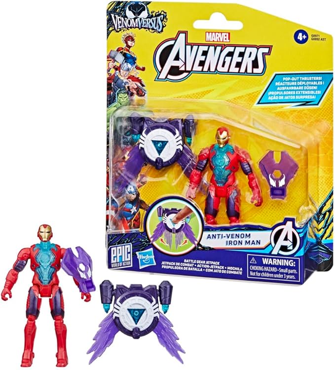 Marvel Avengers 4In Figure Super Gear Iron Man G0971 - Image 3