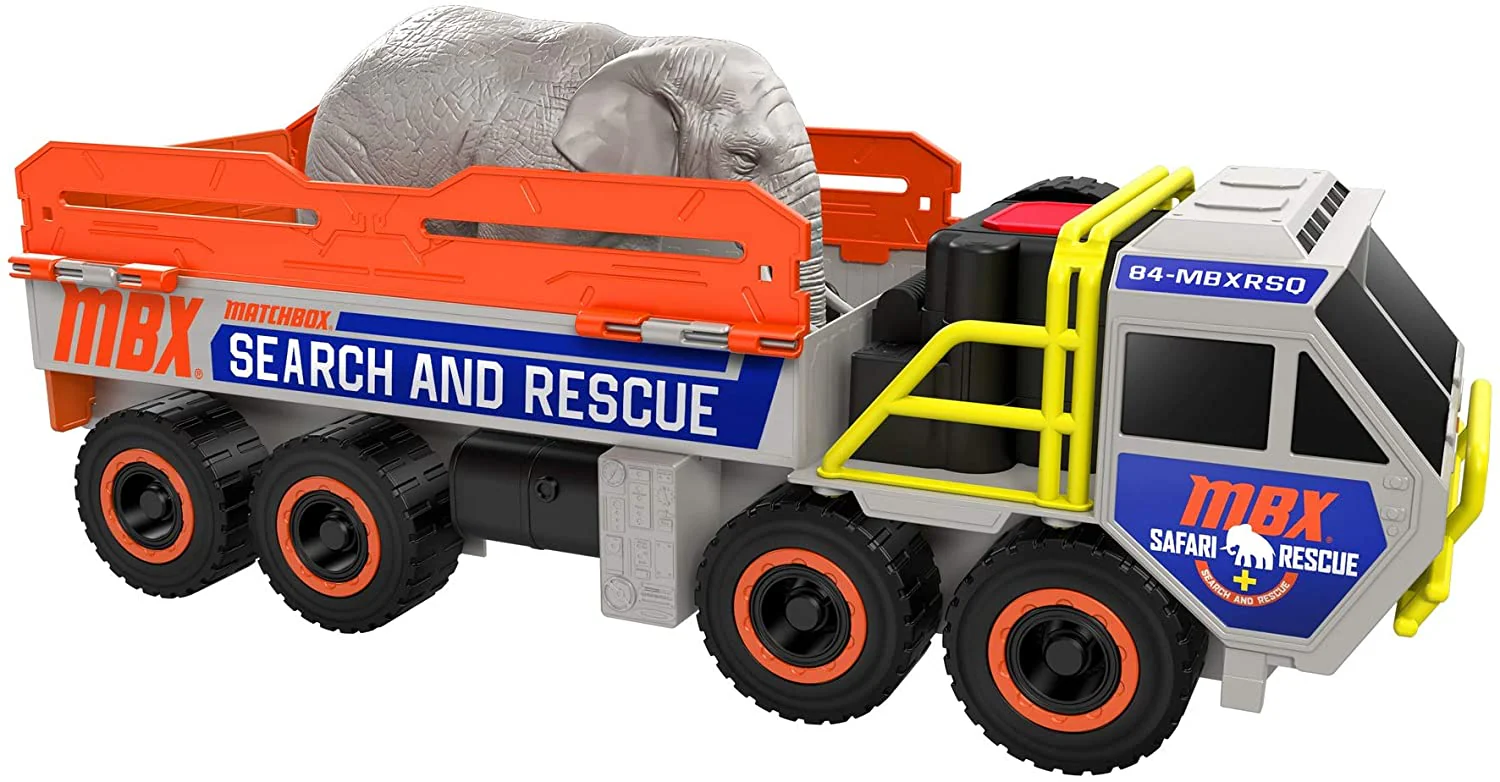 Matchbox Elephant Off-Road Rescue Adventure Set with Truck and Elephant Figure GMH44 - Image 3