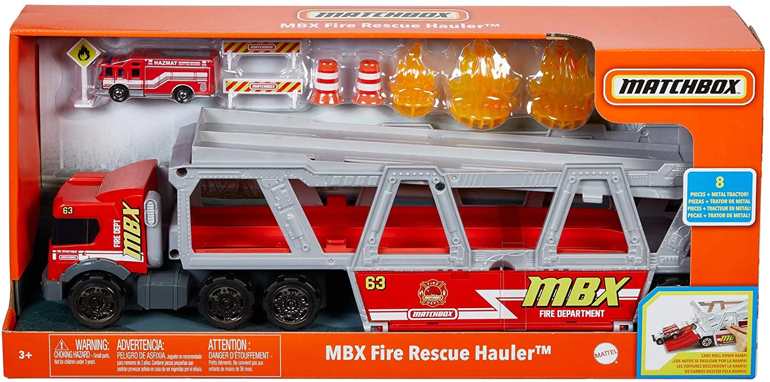 Matchbox Fire Rescue Hauler Playset GWM23 - Image 6