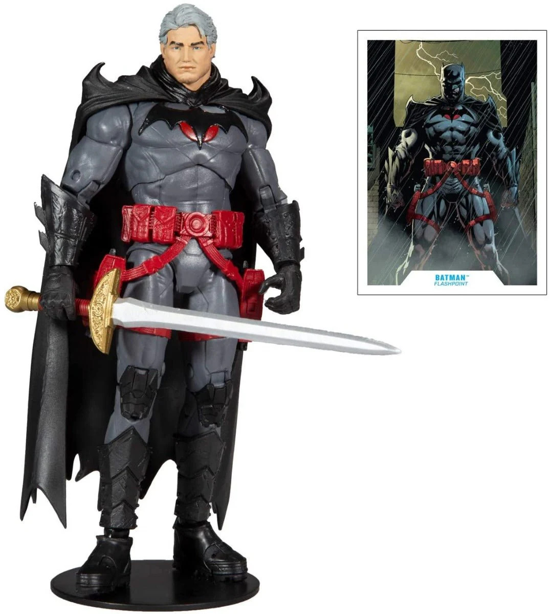McFarlane Toys DC Multiverse Thomas Wayne Flashpoint Batman 7Inch Action Figure 15018 - Image 2