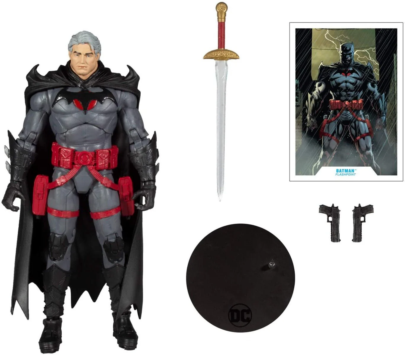 McFarlane Toys DC Multiverse Thomas Wayne Flashpoint Batman 7Inch Action Figure 15018 - Image 5