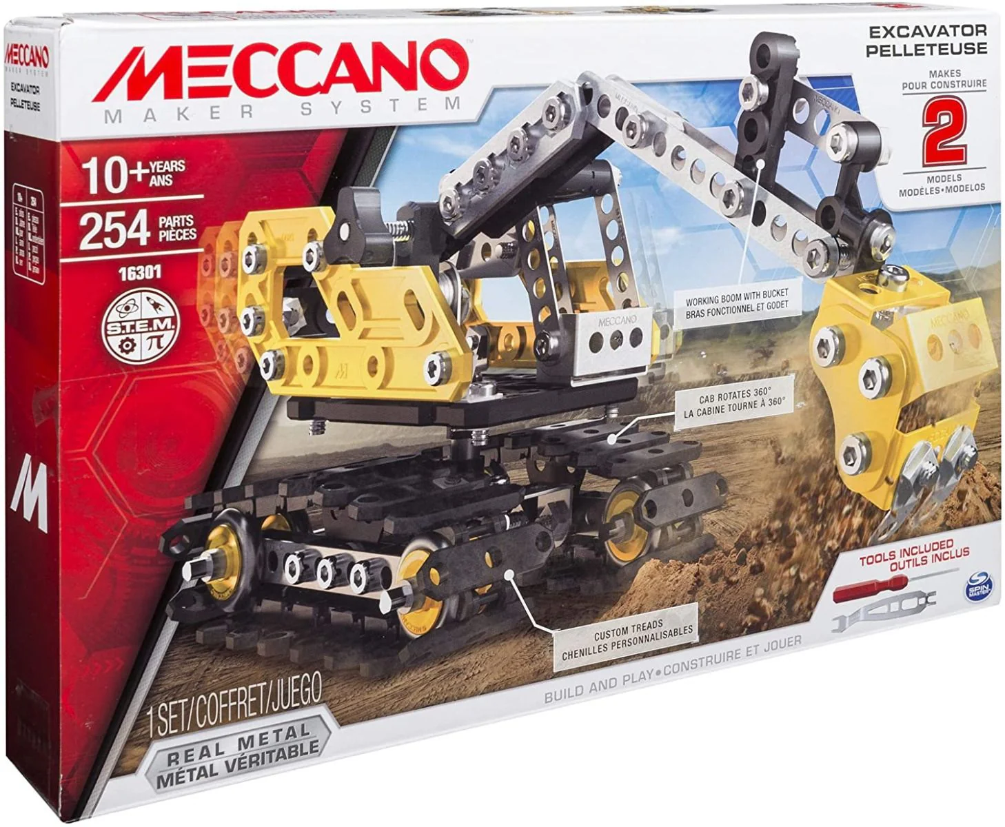 Meccano Excavator 2-Model Set 6027036 - Image 7