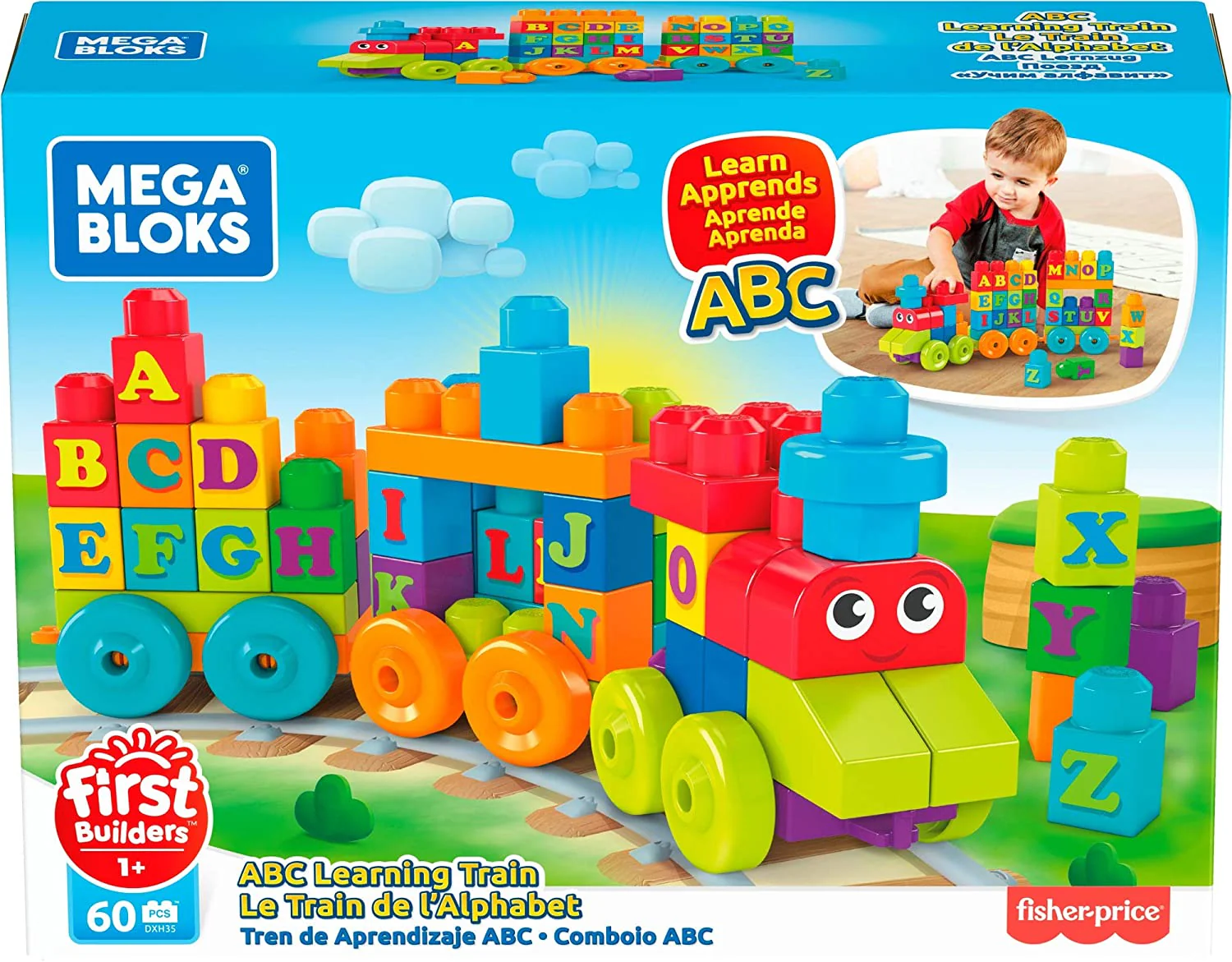 Mega Bloks ABC Learning Train 60pcs DXH35 - Image 3