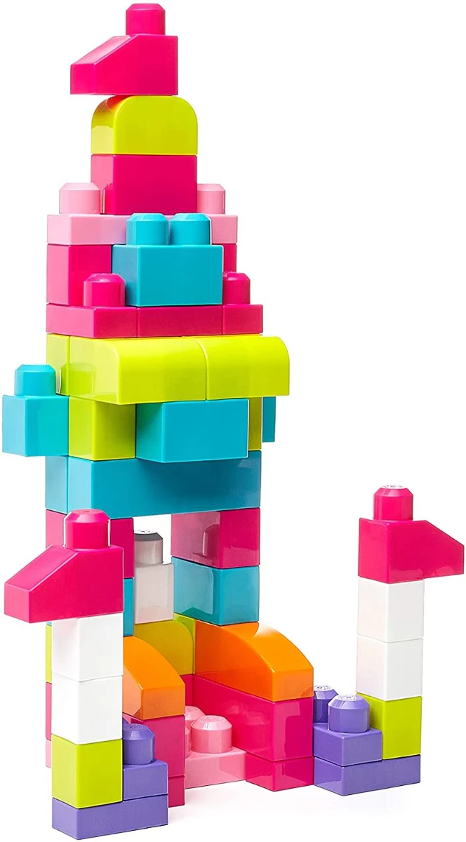Mega Bloks First Builders Big Building Bag 80-Pieces Pink DCH62 - Image 2