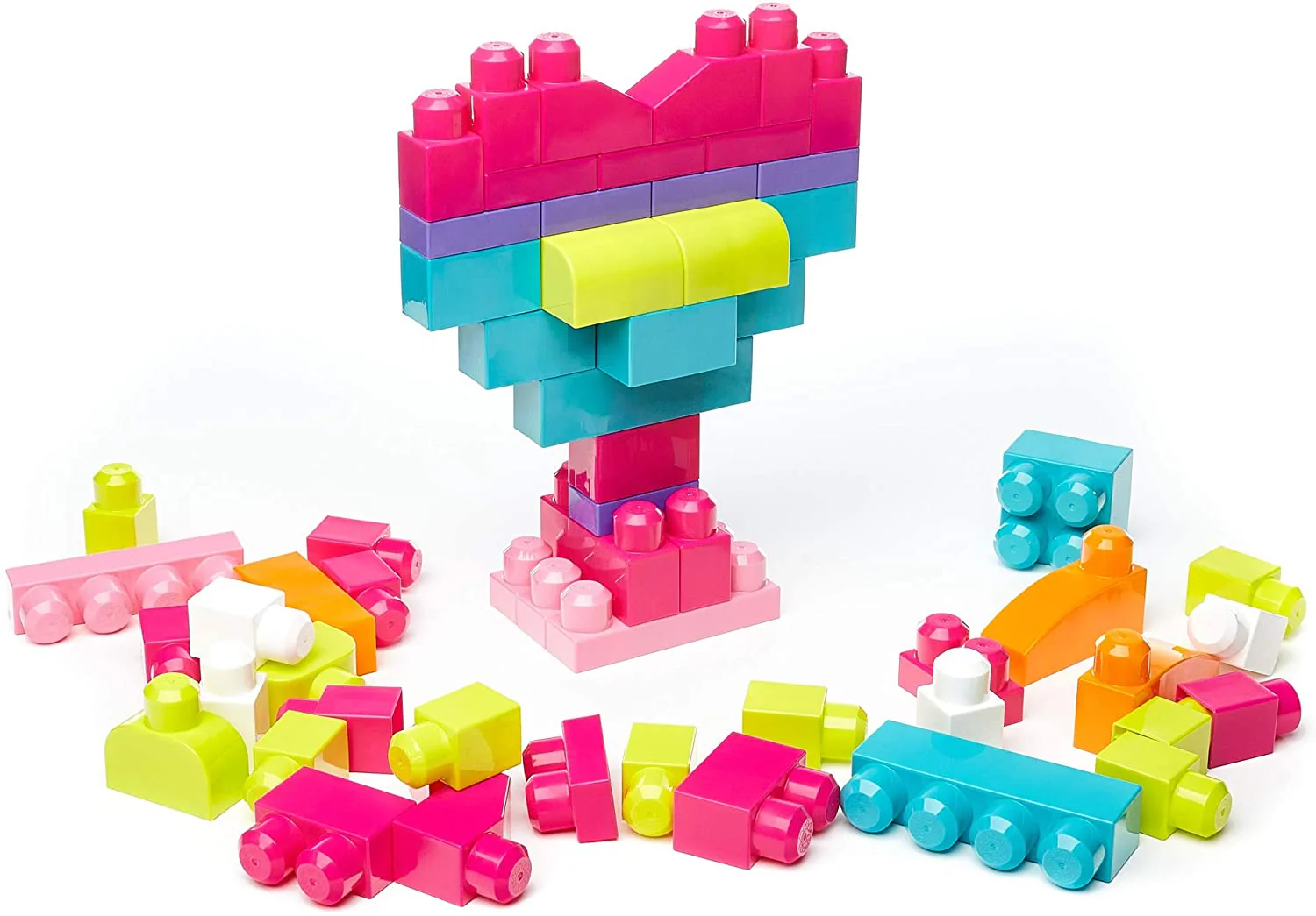 Mega Bloks First Builders Big Building Bag 80-Pieces Pink DCH62 - Image 4