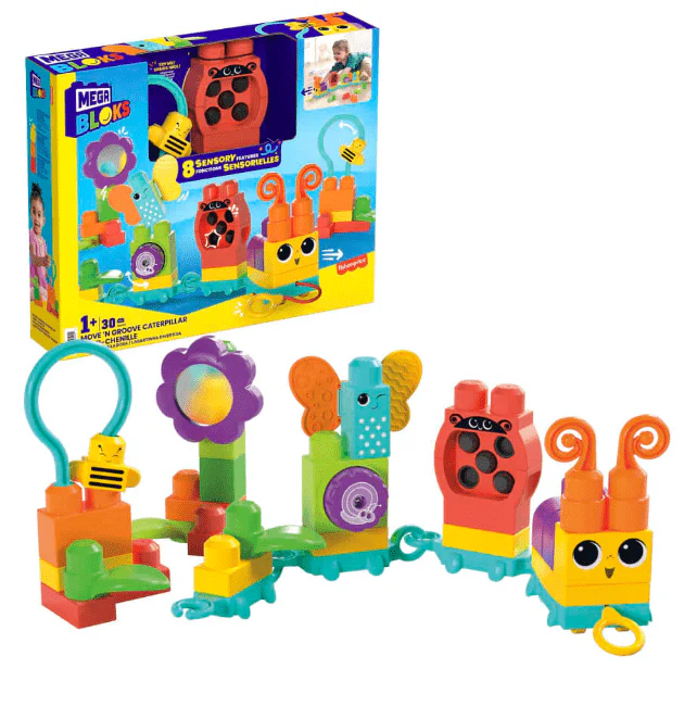 Mega Bloks Sensory Move 'N Groove Caterpillar HKN44